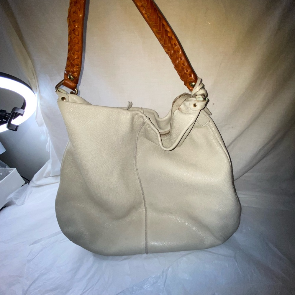 VARRIALE Cream Leather Tote
